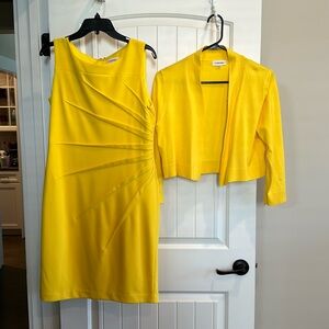 Calvin Klein dress and sweater